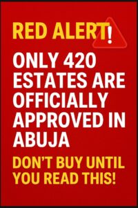 red alert only 420 estates are officialy approved in Abuja